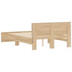 Casa si Gradina - Mobilier - Paturi si accesorii - Paturi - Cadru de pat cu tablie si LED, stejar sonoma, 140x200 cm - Infinity.ro