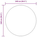 Casa si Gradina - Textile si covoare - Covoare - Covoare casa - Covor shaggy cu pom inalt, NAVARRA, gri inchis, 240x240 cm, formă rotund - Infinity.ro