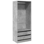 Casa si Gradina - Mobilier - Dulapuri si sifoniere - Sifoniere - Sifonier, gri beton, 80x50x200 cm, lemn prelucrat, cantitate 2 sertare - Infinity.ro