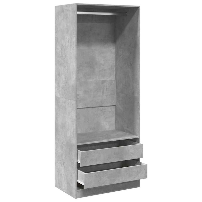 Casa si Gradina - Mobilier - Dulapuri si sifoniere - Sifoniere - Sifonier, gri beton, 80x50x200 cm, lemn prelucrat, cantitate 2 sertare - Infinity.ro