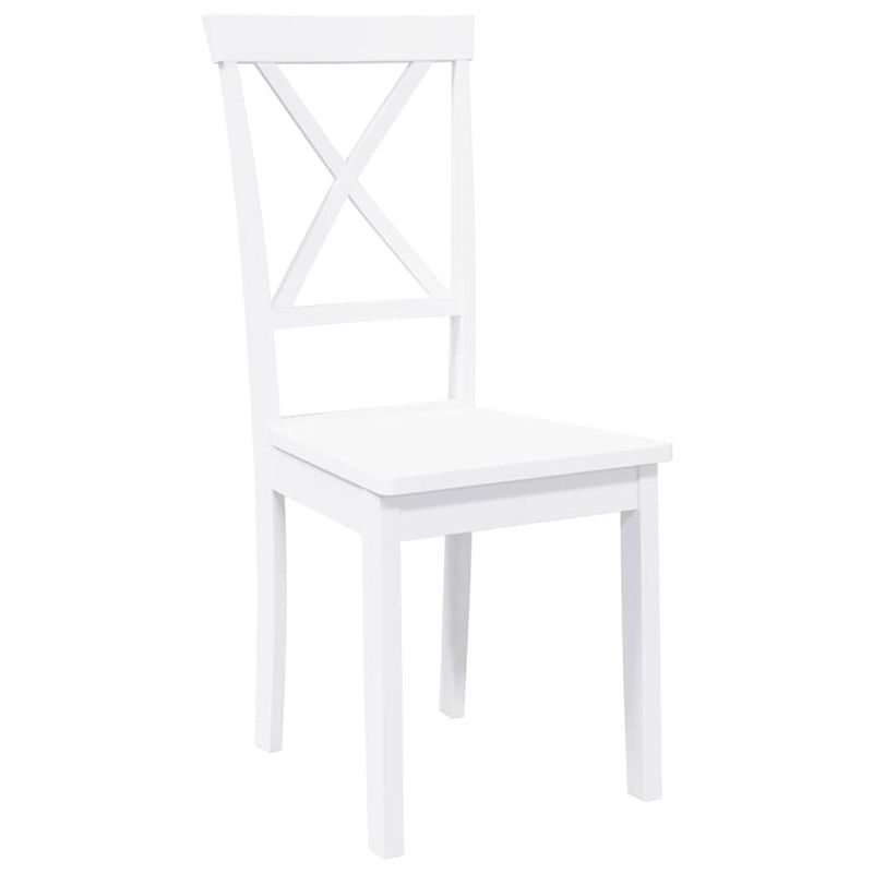 Casa si Gradina - Mobilier - Scaune si fotolii - Scaune - Scaune de sufragerie 2 buc Cauciuc din lemn masiv alb - Infinity.ro