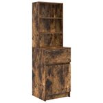Casa si Gradina - Mobilier - Comode si corpuri - Noptiere - Noptiera stejar afumat 39x35x125 cm lemn de stratificat - Infinity.ro