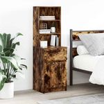 Casa si Gradina - Mobilier - Comode si corpuri - Noptiere - Noptiera stejar afumat 39x35x125 cm lemn de stratificat - Infinity.ro
