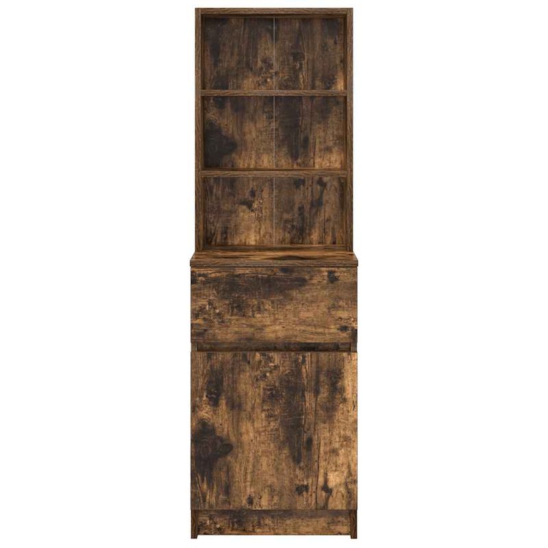 Casa si Gradina - Mobilier - Comode si corpuri - Noptiere - Noptiera stejar afumat 39x35x125 cm lemn de stratificat - Infinity.ro