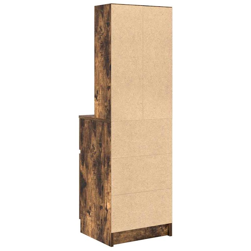 Casa si Gradina - Mobilier - Comode si corpuri - Noptiere - Noptiera stejar afumat 39x35x125 cm lemn de stratificat - Infinity.ro