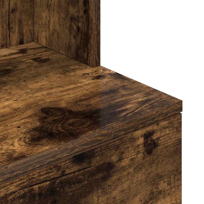 Casa si Gradina - Mobilier - Comode si corpuri - Noptiere - Noptiera stejar afumat 39x35x125 cm lemn de stratificat - Infinity.ro