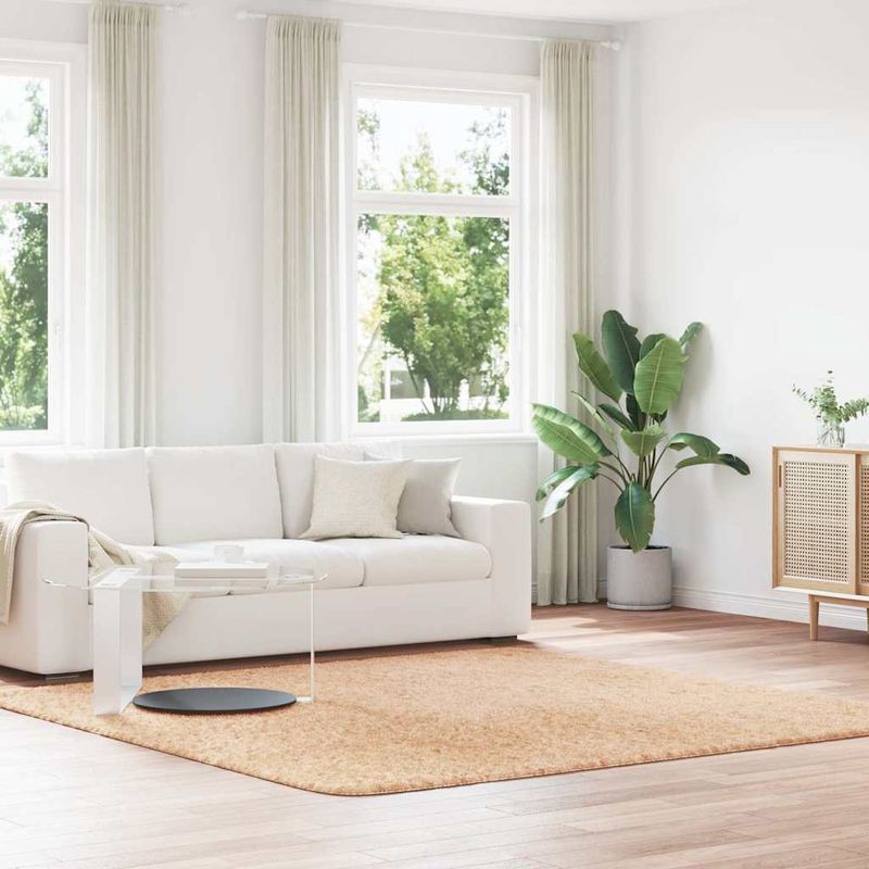 Casa si Gradina - Textile si covoare - Covoare - Covoare casa - Covor shaggy cu pom inalt, NAVARRA, bej, 240x240 cm, poliester, formă pătrat - Infinity.ro