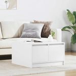 Casa si Gradina - Mobilier - Mese si birouri - Masute de cafea - Masuta de cafea cu sertare alb 70,5x70x40 cm - Infinity.ro