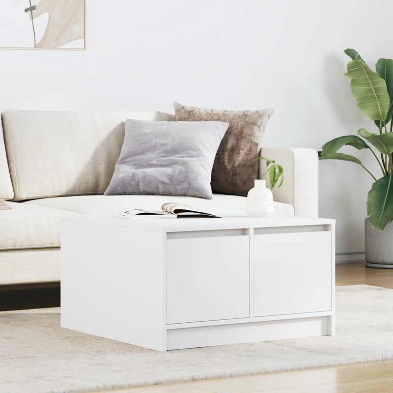 Casa si Gradina - Mobilier - Mese si birouri - Masute de cafea - Masuta de cafea cu sertare alb 70,5x70x40 cm - Infinity.ro