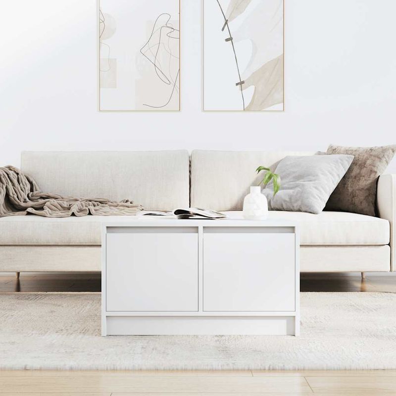 Casa si Gradina - Mobilier - Mese si birouri - Masute de cafea - Masuta de cafea cu sertare alb 70,5x70x40 cm - Infinity.ro