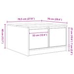 Casa si Gradina - Mobilier - Mese si birouri - Masute de cafea - Masuta de cafea cu sertare alb 70,5x70x40 cm - Infinity.ro