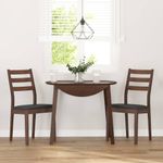 Casa si Gradina - Mobilier - Scaune si fotolii - Scaune - Scaune sufragerie cu perne 2 buc. cauciuc din lemn masiv maro - Infinity.ro