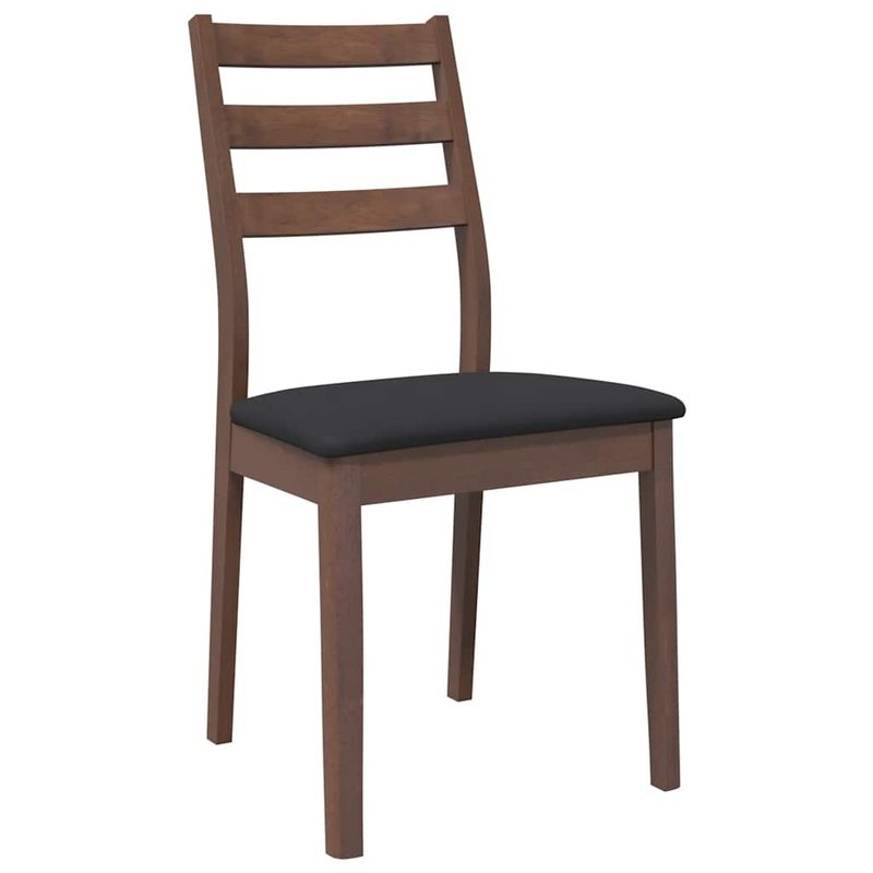 Casa si Gradina - Mobilier - Scaune si fotolii - Scaune - Scaune sufragerie cu perne 2 buc. cauciuc din lemn masiv maro - Infinity.ro