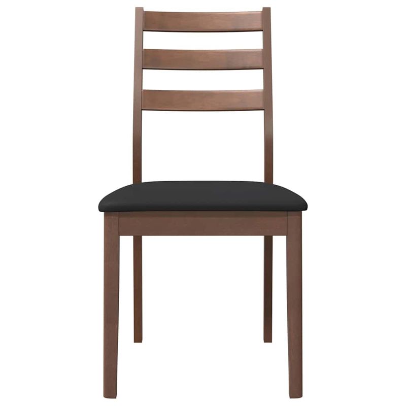 Casa si Gradina - Mobilier - Scaune si fotolii - Scaune - Scaune sufragerie cu perne 2 buc. cauciuc din lemn masiv maro - Infinity.ro