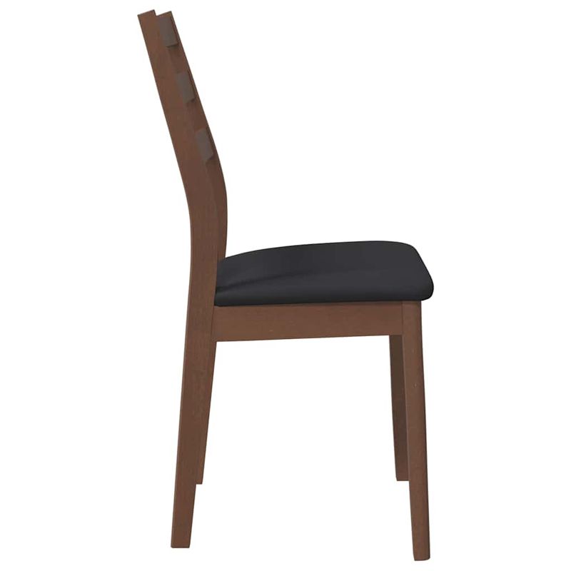 Casa si Gradina - Mobilier - Scaune si fotolii - Scaune - Scaune sufragerie cu perne 2 buc. cauciuc din lemn masiv maro - Infinity.ro