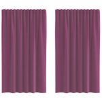 Casa si Gradina - Textile si covoare - Perdele si draperii - Perdele - Perdele Voile cu Bucle 2 buc Violet 140x175 cm - Infinity.ro