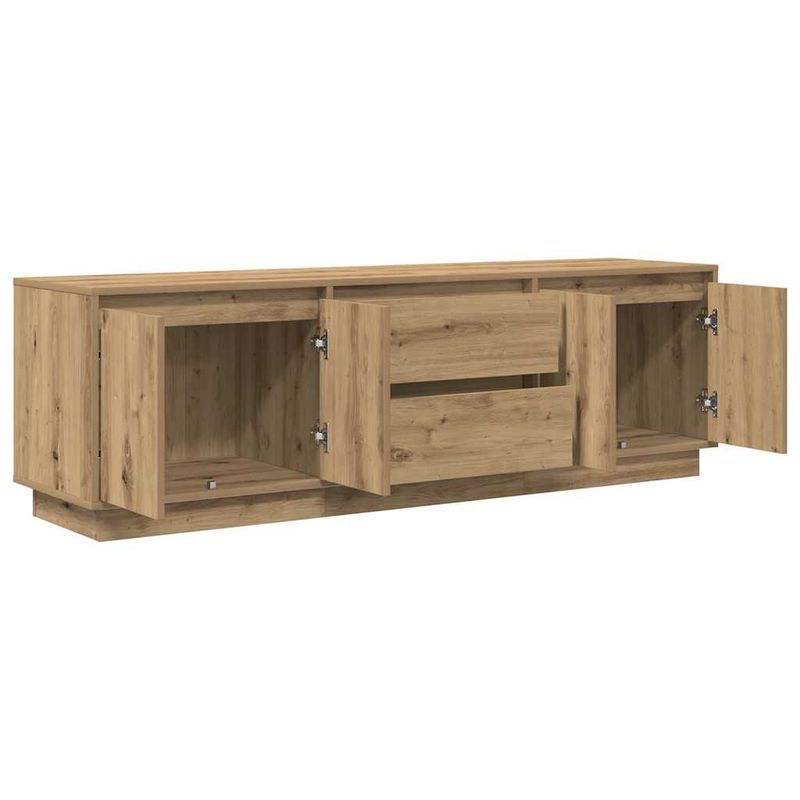 Casa si Gradina - Mobilier - Comode si corpuri - Comode - Dulap TV cu lumini LED Artisan Stejar 160,5x41x50 cm - Infinity.ro