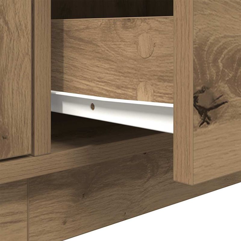 Casa si Gradina - Mobilier - Comode si corpuri - Comode - Dulap TV cu lumini LED Artisan Stejar 160,5x41x50 cm - Infinity.ro
