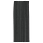 Casa si Gradina - Textile si covoare - Perdele si draperii - Perdele - Perdele din voile cu tabla 2 buc Negru, mărime 140x245 cm - Infinity.ro