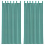 Casa si Gradina - Textile si covoare - Perdele si draperii - Perdele - Perdele Voile cu buzunare pentru bare 2 buc Turcoaz, mărime 140x225 cm - Infinity.ro