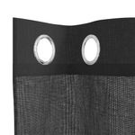 Casa si Gradina - Textile si covoare - Perdele si draperii - Perdele - Perdele Voile cu Oeli 2 buc Negru 140x300 cm - Infinity.ro