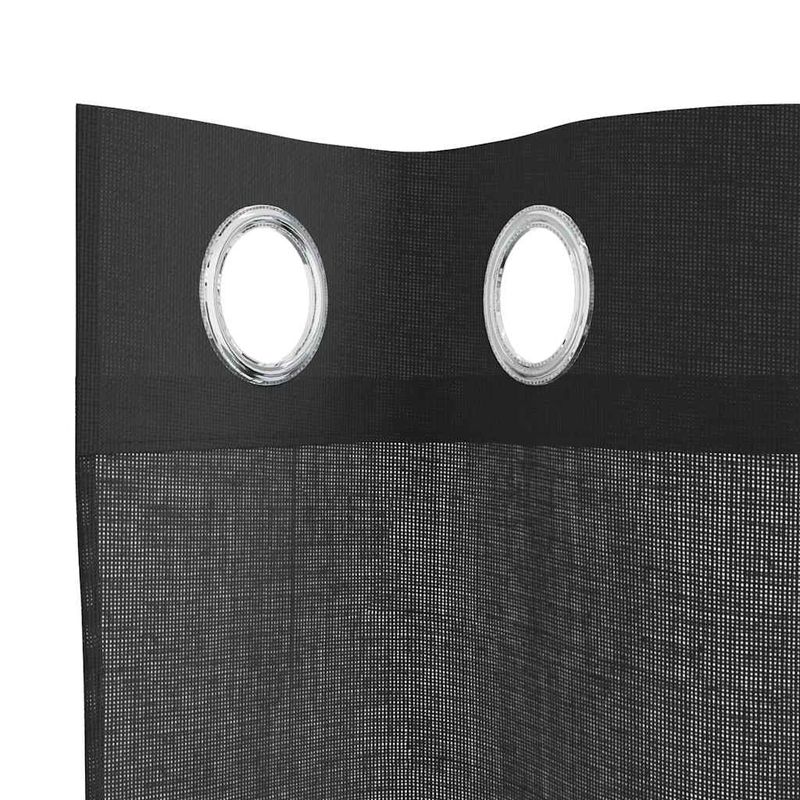 Casa si Gradina - Textile si covoare - Perdele si draperii - Perdele - Perdele Voile cu Oeli 2 buc Negru 140x300 cm - Infinity.ro