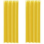 Casa si Gradina - Textile si covoare - Perdele si draperii - Perdele - Perdele Voile cu Oelii 2 buc Galben, mărime 140x260 cm - Infinity.ro