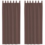 Casa si Gradina - Textile si covoare - Perdele si draperii - Perdele - Perdele Voile cu buzunare pentru bare 2 buc Maro, mărime 140x260 cm - Infinity.ro