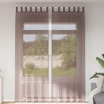 Casa si Gradina - Textile si covoare - Perdele si draperii - Perdele - Perdele Voile cu buzunare pentru bare 2 buc Maro, mărime 140x260 cm - Infinity.ro