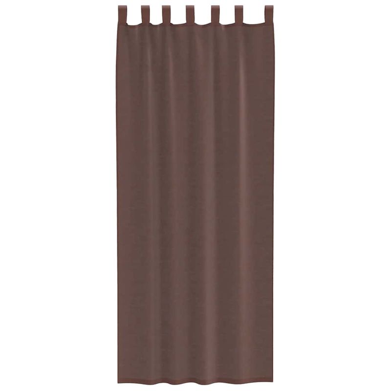 Casa si Gradina - Textile si covoare - Perdele si draperii - Perdele - Perdele Voile cu buzunare pentru bare 2 buc Maro, mărime 140x260 cm - Infinity.ro