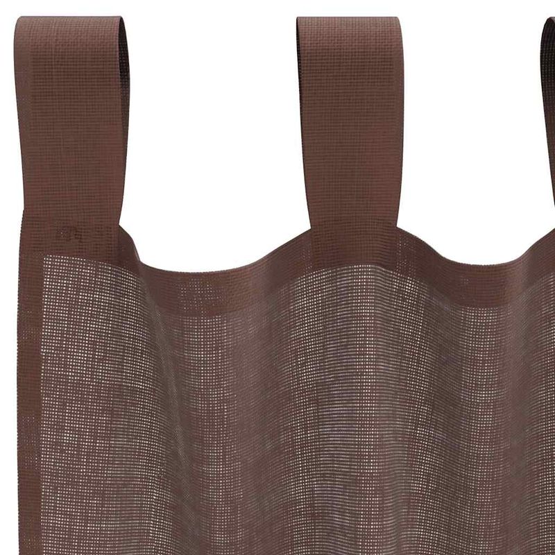 Casa si Gradina - Textile si covoare - Perdele si draperii - Perdele - Perdele Voile cu buzunare pentru bare 2 buc Maro, mărime 140x260 cm - Infinity.ro