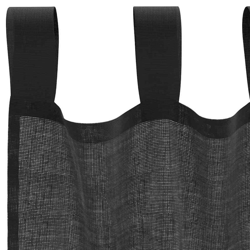 Casa si Gradina - Textile si covoare - Perdele si draperii - Perdele - Perdele Voile cu buzunare pentru bare 2 buc Negru, mărime 140x225 cm - Infinity.ro
