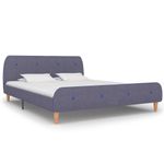 Casa si Gradina - Mobilier - Paturi si accesorii - Paturi - Cadru pat fara saltea tesatura gri deschis 150x200 cm - Infinity.ro