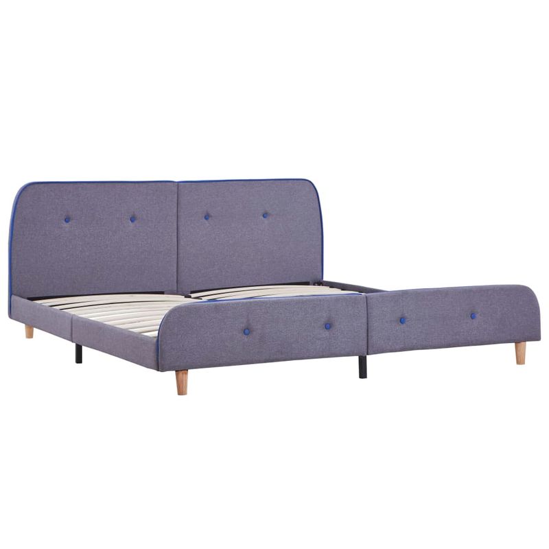 Casa si Gradina - Mobilier - Paturi si accesorii - Paturi - Cadru pat fara saltea tesatura gri deschis 150x200 cm - Infinity.ro