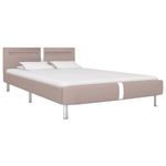 Casa si Gradina - Mobilier - Paturi si accesorii - Paturi - Cadru de pat cu LED fara saltea Cappuccino 135x190 cm - Infinity.ro