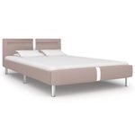 Casa si Gradina - Mobilier - Paturi si accesorii - Paturi - Cadru de pat cu LED fara saltea Cappuccino 135x190 cm - Infinity.ro