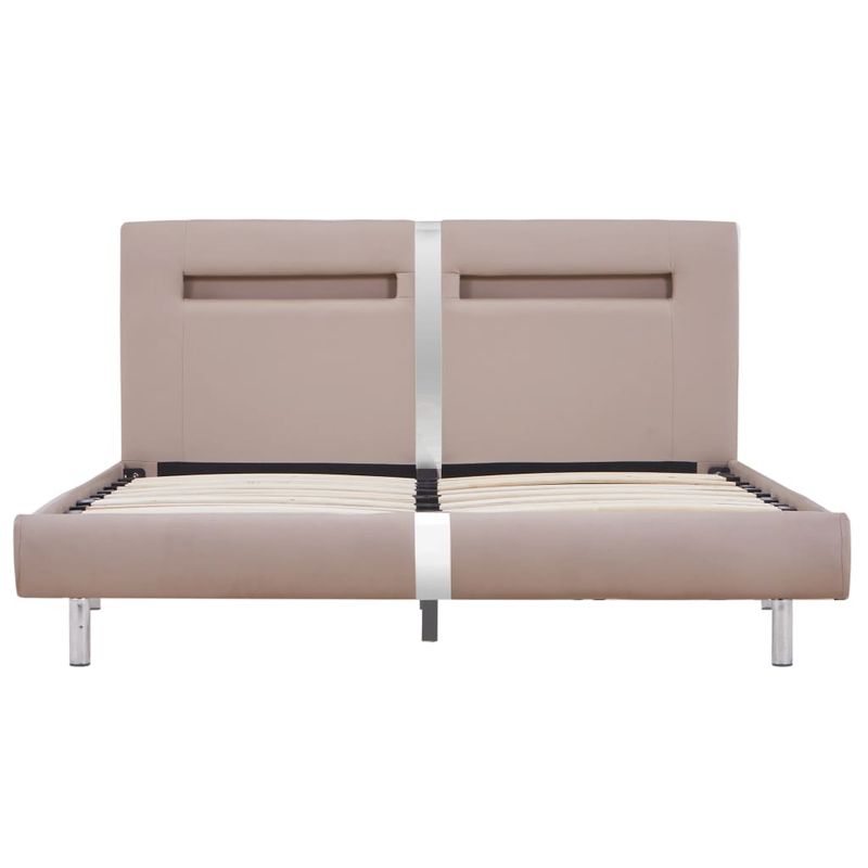 Casa si Gradina - Mobilier - Paturi si accesorii - Paturi - Cadru de pat cu LED fara saltea Cappuccino 135x190 cm - Infinity.ro