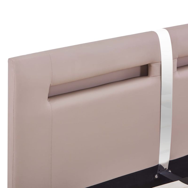 Casa si Gradina - Mobilier - Paturi si accesorii - Paturi - Cadru de pat cu LED fara saltea Cappuccino 135x190 cm - Infinity.ro