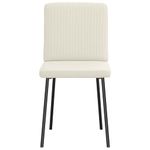 Casa si Gradina - Mobilier - Scaune si fotolii - Scaune - Scaune de bucatarie, 2 buc., crem, catifea - Infinity.ro