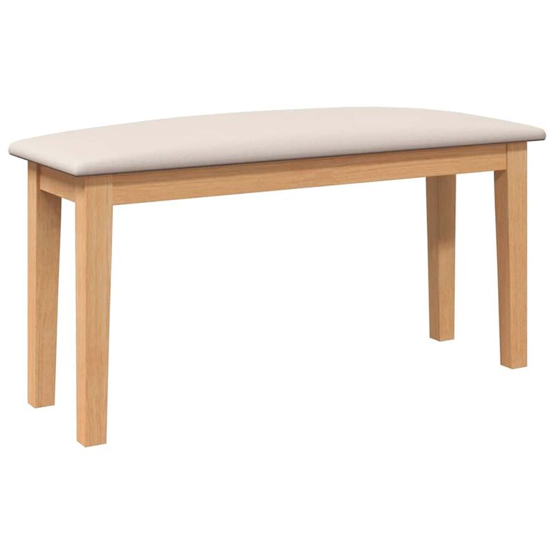 Casa si Gradina - Mobilier - Canapele si coltare - Banchete - Banca 90 cm din lemn masiv cauciuc, natural și deschis - Infinity.ro