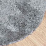 Casa si Gradina - Textile si covoare - Covoare - Covoare casa - Covor shaggy cu pom inalt, NAVARRA, gri argintiu, 160x160 cm, formă rotund - Infinity.ro