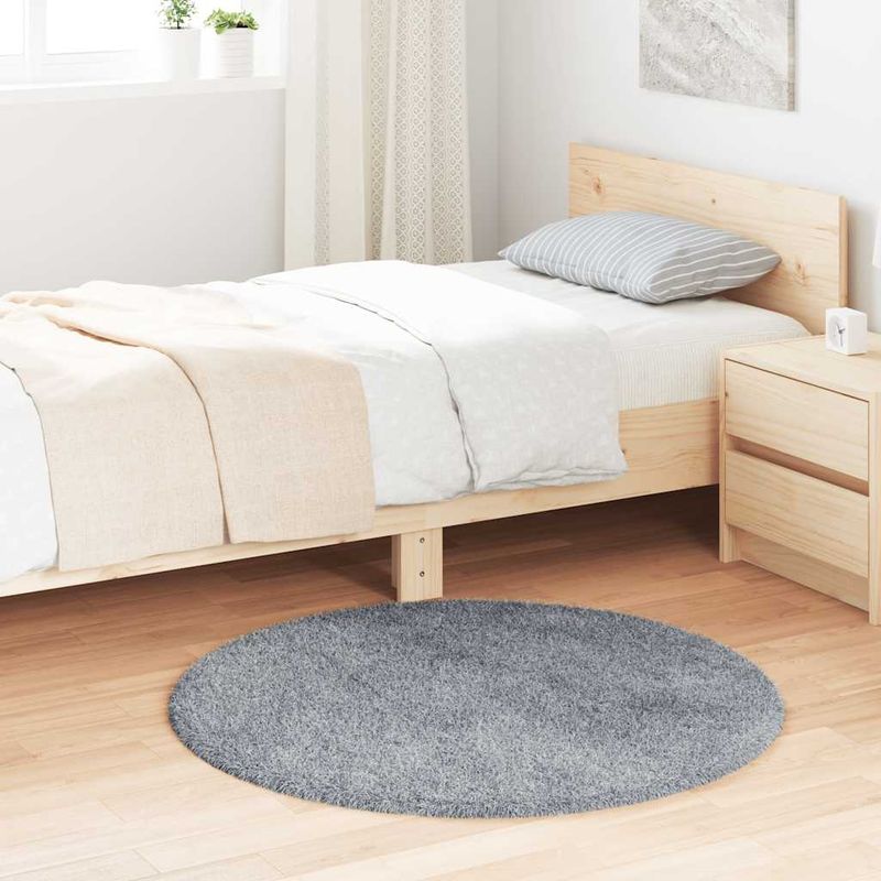 Casa si Gradina - Textile si covoare - Covoare - Covoare casa - Covor shaggy cu pom inalt, NAVARRA, gri argintiu, 100x100 cm - Infinity.ro