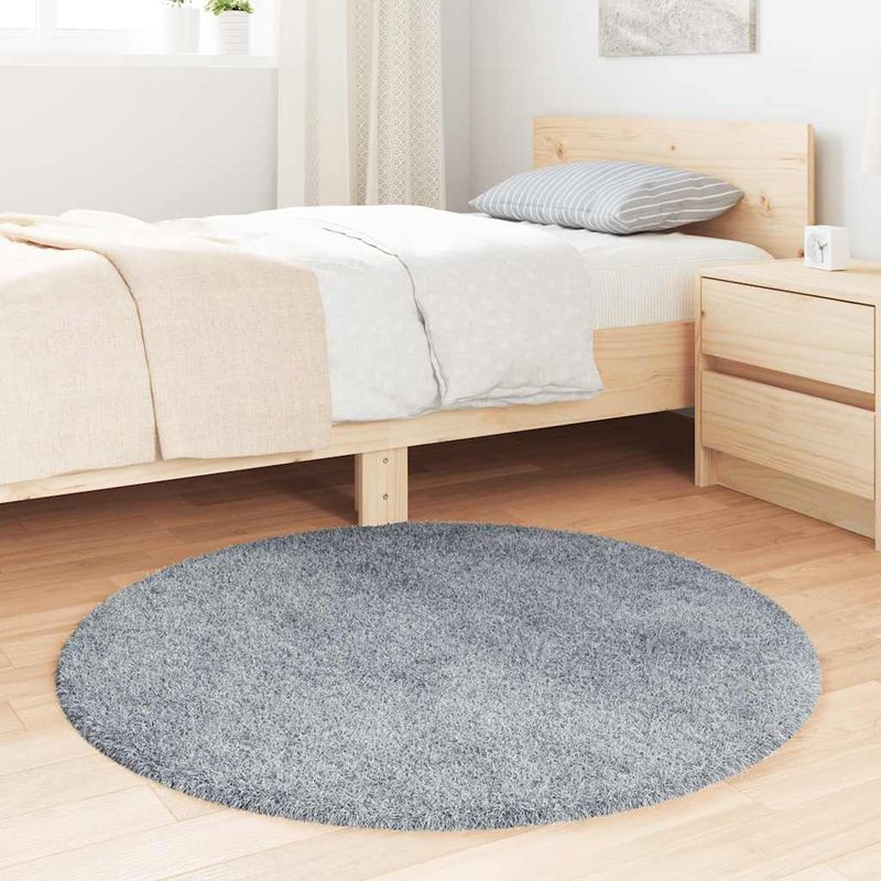 Casa si Gradina - Textile si covoare - Covoare - Covoare casa - Covor shaggy cu pom inalt, NAVARRA, gri argintiu, 100x100 cm - Infinity.ro