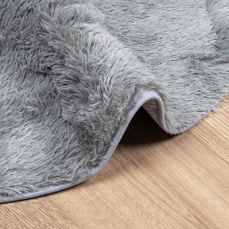 Casa si Gradina - Textile si covoare - Covoare - Covoare casa - Covor shaggy cu pom inalt, NAVARRA, gri argintiu, 100x100 cm - Infinity.ro