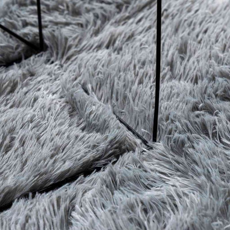 Casa si Gradina - Textile si covoare - Covoare - Covoare casa - Covor shaggy cu pom inalt, NAVARRA, gri argintiu, 100x100 cm - Infinity.ro