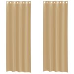 Casa si Gradina - Textile si covoare - Perdele si draperii - Perdele - Perdele Voile cu Oelii 2 buc nisip, mărime 140x260 cm - Infinity.ro