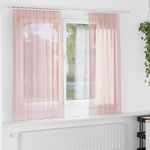 Casa si Gradina - Textile si covoare - Perdele si draperii - Perdele - Perdele Voile cu Bucle 2 buc Roz 140x140 cm - Infinity.ro
