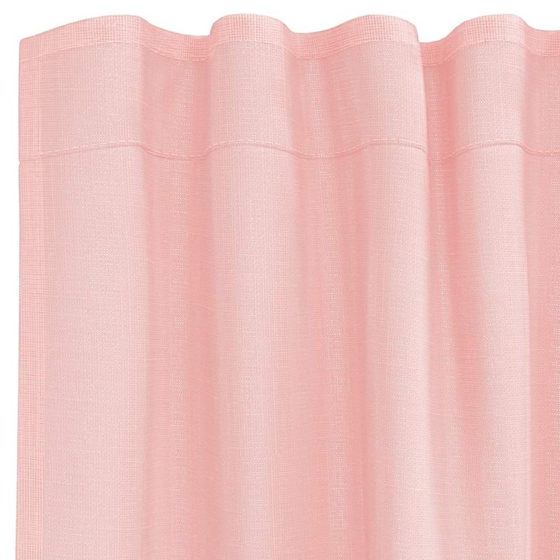 Casa si Gradina - Textile si covoare - Perdele si draperii - Perdele - Perdele Voile cu Bucle 2 buc Roz 140x140 cm - Infinity.ro