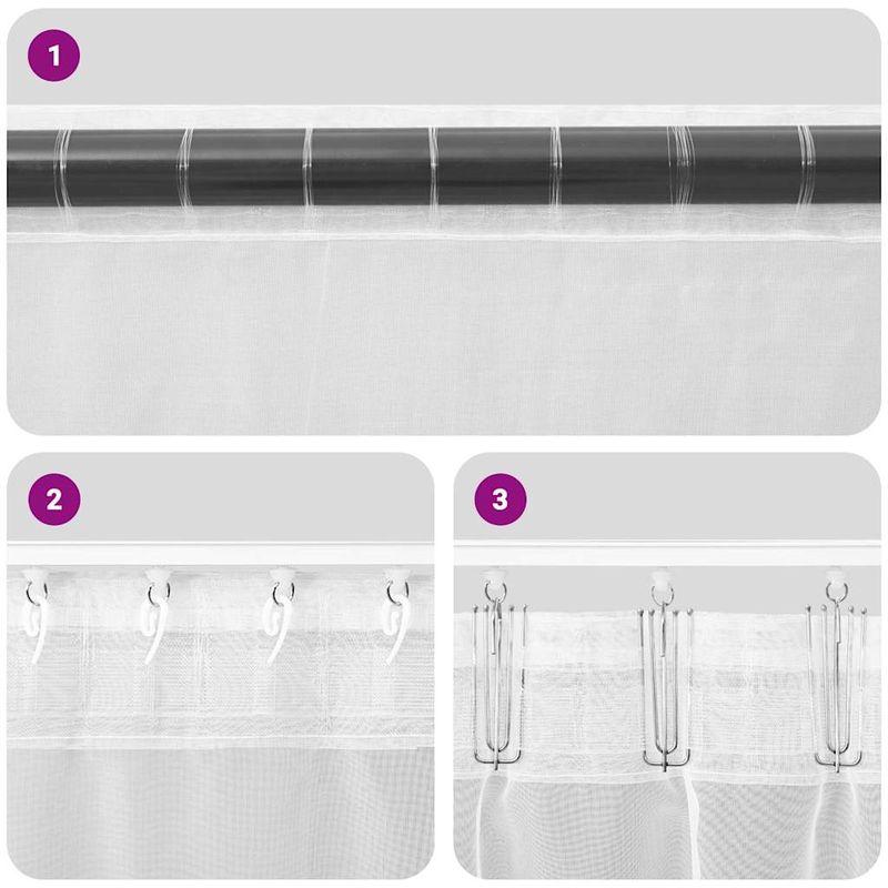 Casa si Gradina - Textile si covoare - Perdele si draperii - Perdele - Perdele Voile cu tabla 2 buc Maro, mărime 140x260 cm - Infinity.ro