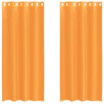 Casa si Gradina - Textile si covoare - Perdele si draperii - Perdele - Perdele Voile cu Oelii 2 buc Portocaliu 140x225 cm - Infinity.ro